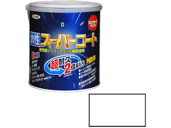 アサヒペン 水性スーパーコート 1.6L ツヤ消し白