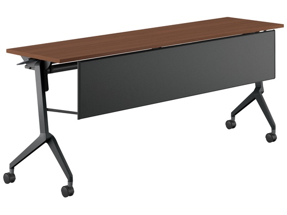 ●品番：ＦＬＦ−Ｋ１８０４ＫＰＳ−６ＡＶ５２●カラー／［天板］ブラウンウォールナット［脚］ブラック●外寸法／幅１８００×奥行４５０×高さ７００ｍｍ●下肢空間寸法／幅１５８０×高さ５８２ｍｍ●棚寸法／幅