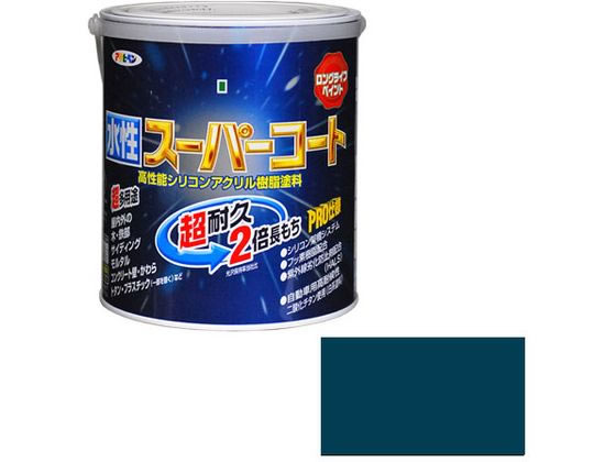 アサヒペン 水性スーパーコート 1.6L オーシャンブルー