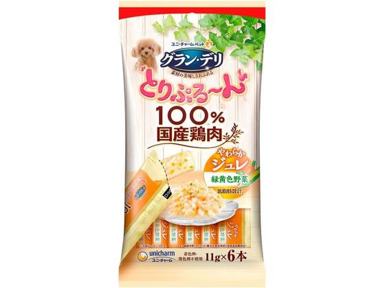 ユニ・チャーム グラン・デリ とりぷる〜んジュレ 野菜 11g×6本 ユニ・チャーム グラン・デリ とりぷる〜んジュレ 野菜 11g×6本