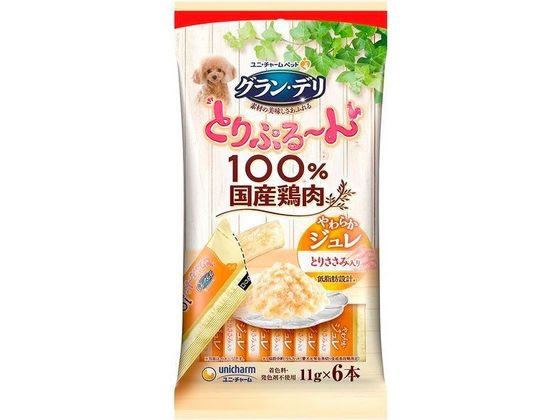 ユニ・チャーム グラン・デリ とりぷる〜んジュレ ささみ 11g×6本 ユニ・チャーム グラン・デリ とりぷる〜んジュレ ささみ 11g×6本