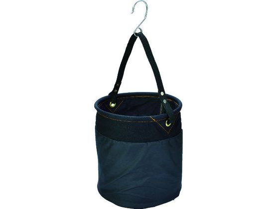 TRUSCO 電工バケツ 240×300 巾着蓋付 Sフック大付 ブラック