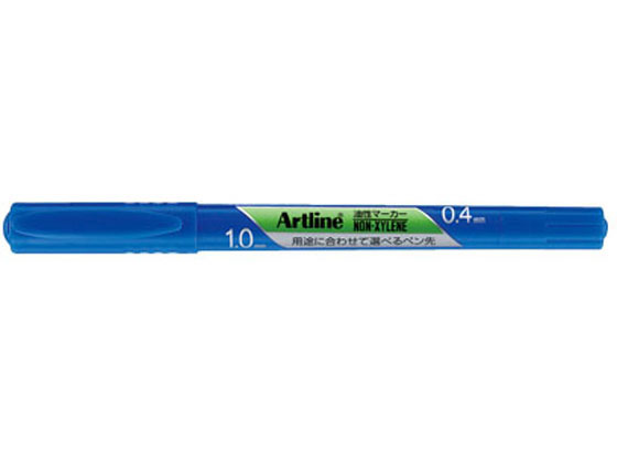 シヤチハタ アートライン 油性マーカーツイン細字 青 K-041Tアイイロ