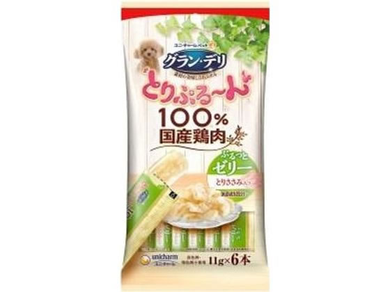 ユニ・チャーム グラン・デリ とりぷる〜んゼリー ささみ 11g×6本