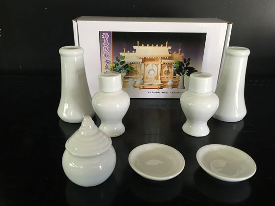 静岡木工 神棚用 神具 神具セット 小(7点セット)