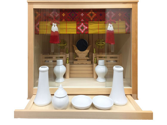 静岡木工 神棚 箱宮 皐月13号 神具付き 静岡木工 神棚 箱宮 皐月13号 神具付き