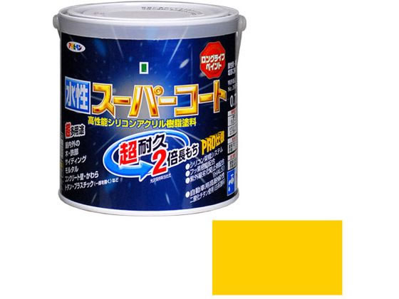 アサヒペン 水性スーパーコート 0.7L 黄色