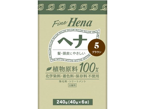 三宝 テンスター ファインヘナ お徳用タイプ 5 ブラウン 40g×6個 三宝 テンスター ファインヘナ お徳用タイプ 5 ブラウン 40g×6個