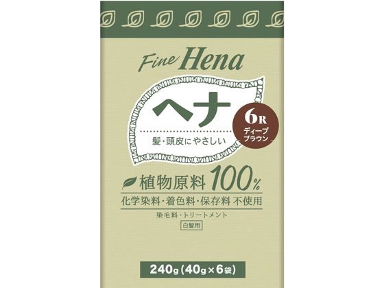 三宝 テンスター ファインヘナ お徳用タイプ 6R ディープブラウン40g*6個 三宝 テンスター ファインヘナ お徳用タイプ 6R ディープブラウン40g*6個