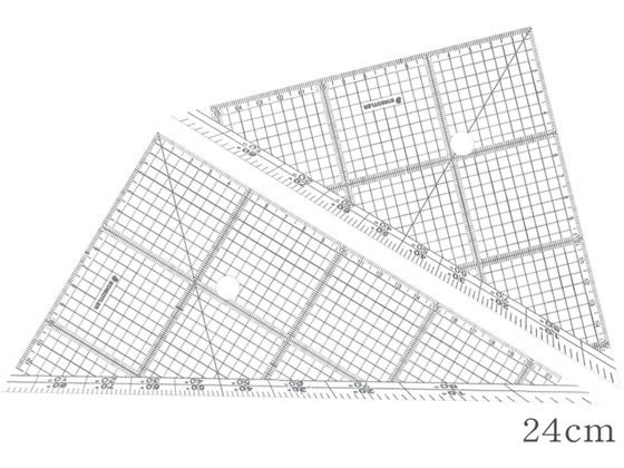 ステッドラー レイアウト用方眼三角定規 24cm 966 24