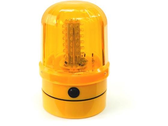 エスコ LED回転灯 マグネット付 黄色 単1×2本 EA983FS-812