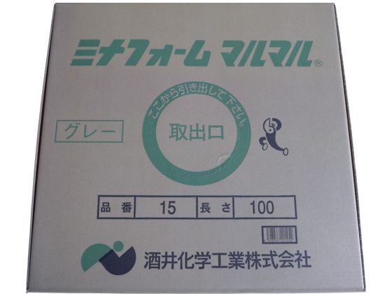 弾性シーラントバックアップ材 ミナフォームマルマル #15 15mm×100m グレー