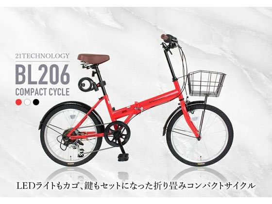 21Technology 折りたたみ 小径車 BL206BK bl206-blackが16,800円