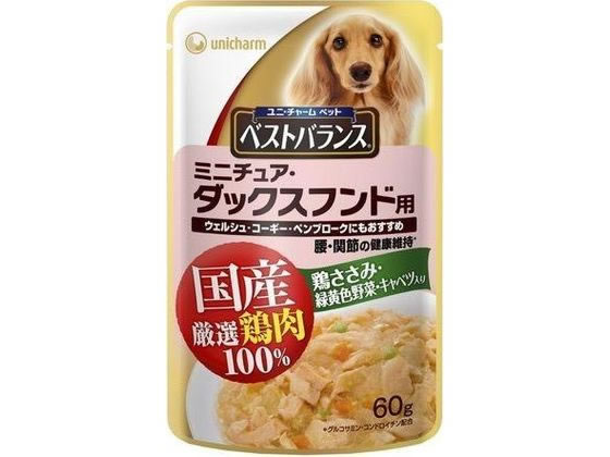 ユニ・チャーム ベストバランス 国産パウチM ダックス 60g