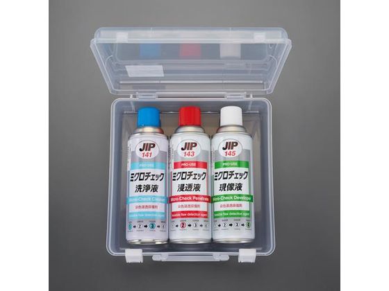●【セット内容】：４２０ｍｌ 金属傷探査（洗浄液）４２０ｍｌ 金属傷探査（浸透液）４２０ｍｌ 金属傷探査（現像液）アタッシュケース●色：洗浄液：透明浸透液：赤現像液：白●使用温度：洗浄液：０〜６０℃浸