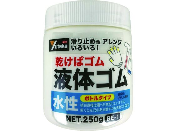 ユタカメイク ゴム 液体ゴム ビンタイプ 250g入り 透明 BE-1