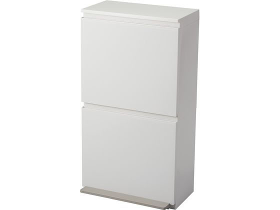 アスベル 分別ペダル2段ワイド 40L ホワイト A6604 アスベル 分別ペダル2段ワイド 40L ホワイト A6604