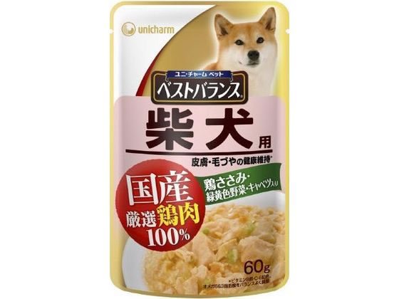 ユニ・チャーム ベストバランス 国産パウチ 柴犬 60g