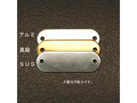 エスコ タグブランク アルミ 長丸 10枚 16×48mm EA591HE-1