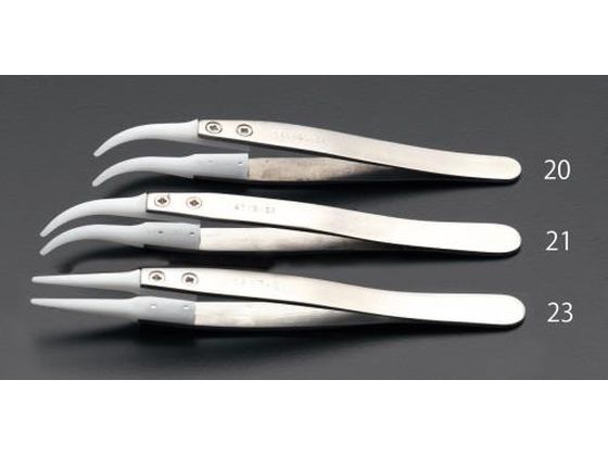 エスコ 精密用ピンセット デルリン・ステンレス製 110mm EA595AP-20 エスコ 精密用ピンセット デルリン・ステンレス製 110mm EA595AP-20
