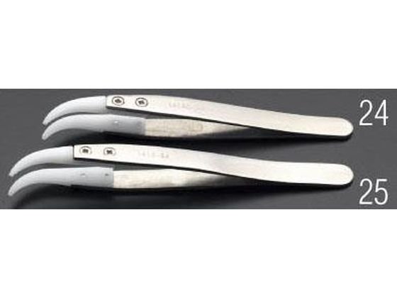 エスコ 精密用ピンセット デルリン・ステンレス製 110mm EA595AP-24 エスコ 精密用ピンセット デルリン・ステンレス製 110mm EA595AP-24
