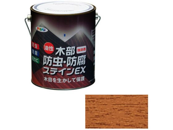 アサヒペン 油性木部防虫防腐ステインEX 1.6L ライトオーク