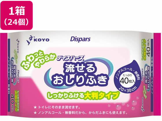 光洋 流せるおしりふき 大判タイプ 40枚×24個 光洋 流せるおしりふき 大判タイプ 40枚×24個