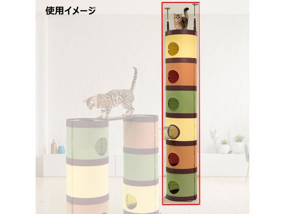 多色 円柱型 突っ張り型キャットタワーマンション ドギーマンハヤシ6段 ドギーマンハヤシ キャット タワー マンションが18,777円 通販