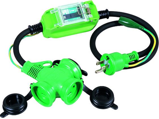 日動 防雨型ポッキン延長ブレーカ 100V 漏電しゃ断器付 1m PBW-EB-T 日動 防雨型ポッキン延長ブレーカ 100V 漏電しゃ断器付 1m PBW-EB-T