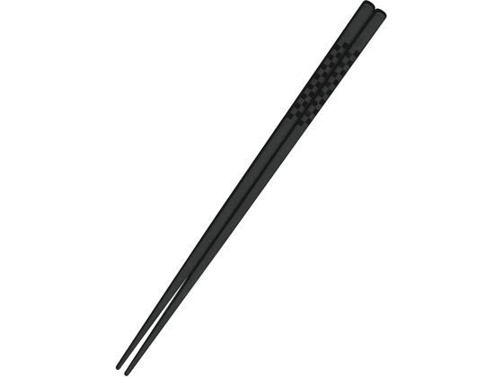 アヅミ産業 市松柄 四角箸 22.5cm 黒(G-PET製) 1120730 アヅミ産業 市松柄 四角箸 22.5cm 黒(G-PET製) 1120730