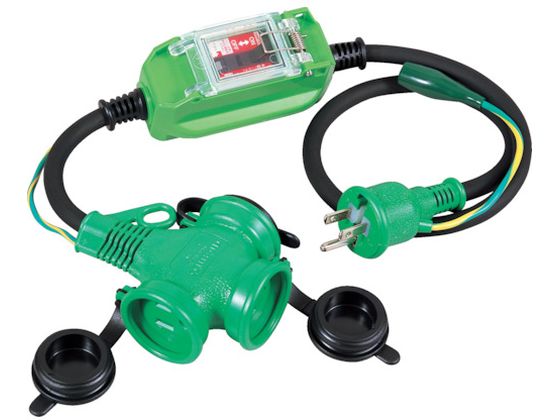 日動 防雨型ポッキン延長ブレーカ 100V 過負荷漏電しゃ断器付 1m PBW-EK-T 日動 防雨型ポッキン延長ブレーカ 100V 過負荷漏電しゃ断器付 1m PBW-EK-T