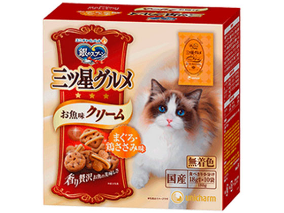 ユニ・チャーム 銀のスプーン 三ツ星グルメ お魚味クリーム マグロ・ササミ味 ユニ・チャーム 銀のスプーン 三ツ星グルメ お魚味クリーム マグロ・ササミ味
