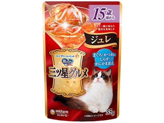 ユニ・チャーム 銀のスプーン 三ツ星グルメ パウチ 鮪・鰹にシラス・カニカマ添