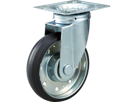 TRUSCO ハイテンプレス製ゴム車 自在金具付 φ130 HTTJ-130