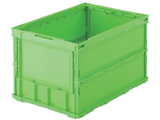 TRUSCO 薄型折りたたみコンテナ 50L 緑 TR-O50B