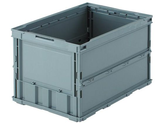 TRUSCO 薄型折りたたみコンテナ 50L グレー TR-O50B