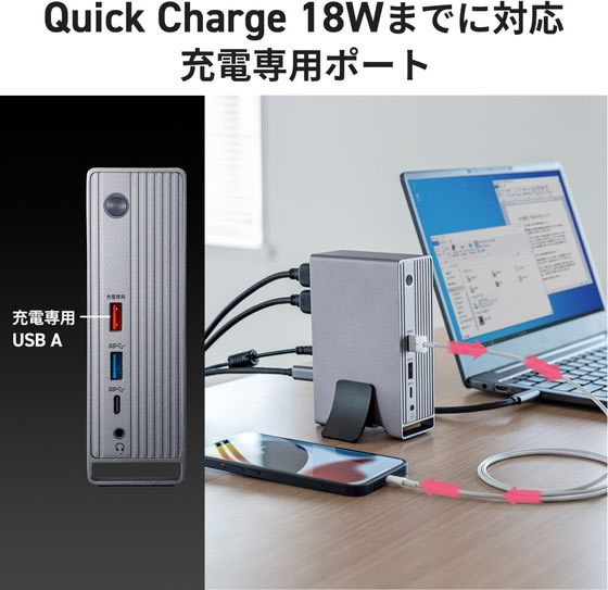 USB Type-Cドッキングステーション（4K×3画面出力対応