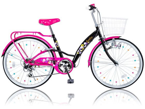 21Technology シティサイクル EM246 ブラック ピンク em246-bkpink 21Technology シティサイクル EM246 ブラック ピンク em246-bkpink