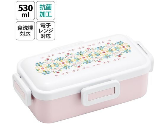スケーター 抗菌ふわっと弁当箱 天平文様夢幻薄紅 530ml
