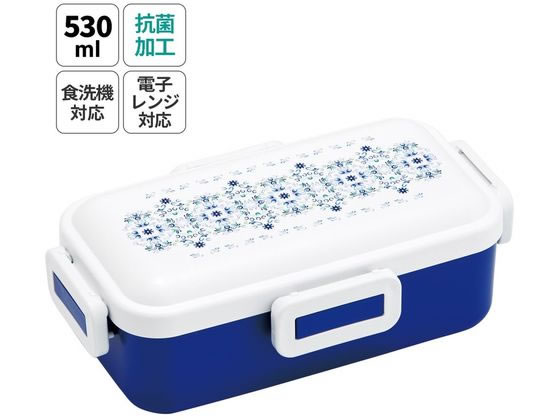 スケーター 抗菌ふわっと弁当箱 天平文様夢幻濃青 530ml スケーター 抗菌ふわっと弁当箱 天平文様夢幻濃青 530ml