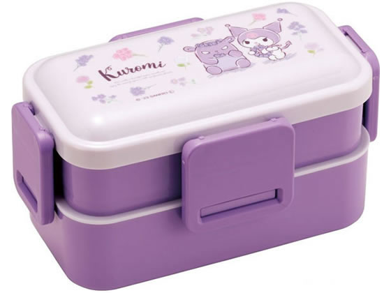 スケーター 抗菌2段ふわっと弁当箱 クロミ フラワーリース 600ml