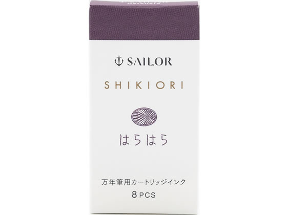 ●カラー：はらはら●本体サイズ：Φ６．５×４９．５ｍｍ●本体重量：１．５ｇ●インク：水性染料●入数：８本入●パッケージ：紙箱（サイズ３０×１２×６２ｍｍ）●セーラー製の万年筆以外には使用しないでくださ