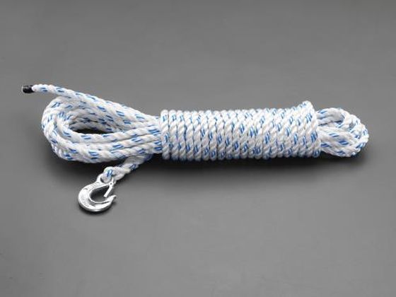 エスコ ロープ フック付 12.7mm×15m EA988ME-115