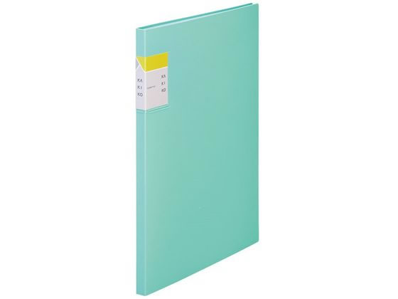 ●サイズ：Ａ４タテ型●約２３５（Ｗ）×３１１（Ｈ）×１３（Ｄ）ｍｍ●ポケット数：２０ポケット●本体色：ミントグリーン●主な材質：ＰＰ（表紙、ポケット）●ペンホルダー・表紙裏ポケット付き※直接日光の当た