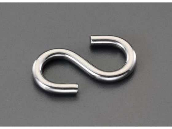 エスコ Sフック ステンレス製 5個 57×6.3mm EA638EH-4