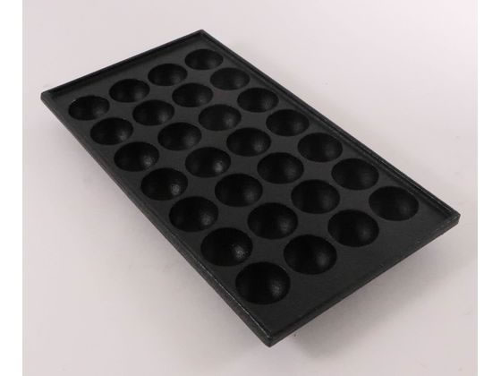 下野金属 AKSたこ焼鉄板28穴φ40x深23mm 067010