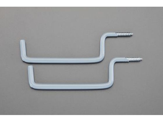 エスコ フック ビニールコーティング 2個 58×203×7mm EA951FZ-6