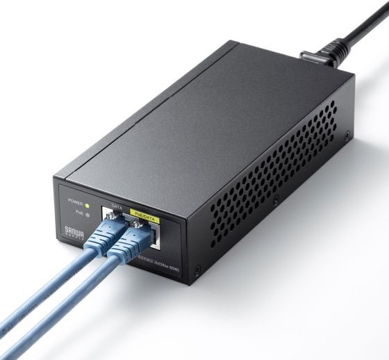 サンワサプライ PoEインジェクター 電源内蔵 IEEE802.3bt対応 LAN