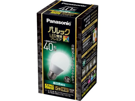 パナソニック LED電球 プレミアX E26 40形 485lm 昼白色