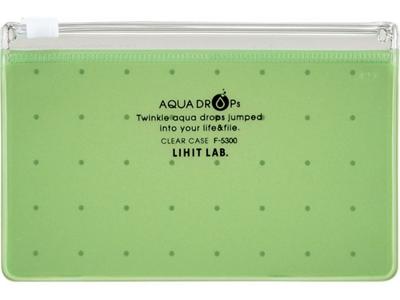 リヒトラブ AQUA DROPs クリヤーケース A8 黄緑 5枚 F5300-6